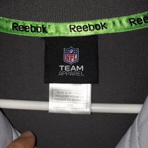 Reebok VTG New York Giants Super Bowl XLVI Warmup golf track style zipper jacket - Picture 3 of 4